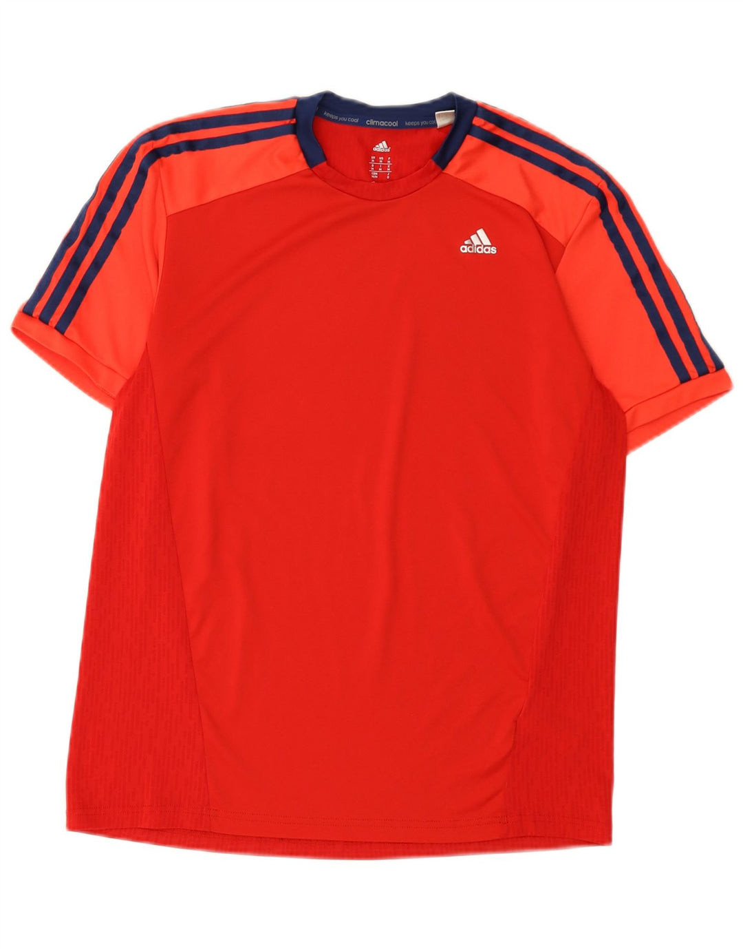 Tricou Adidas Climacool pentru bărbați Top Mediu Roșu Poliester Colorblock