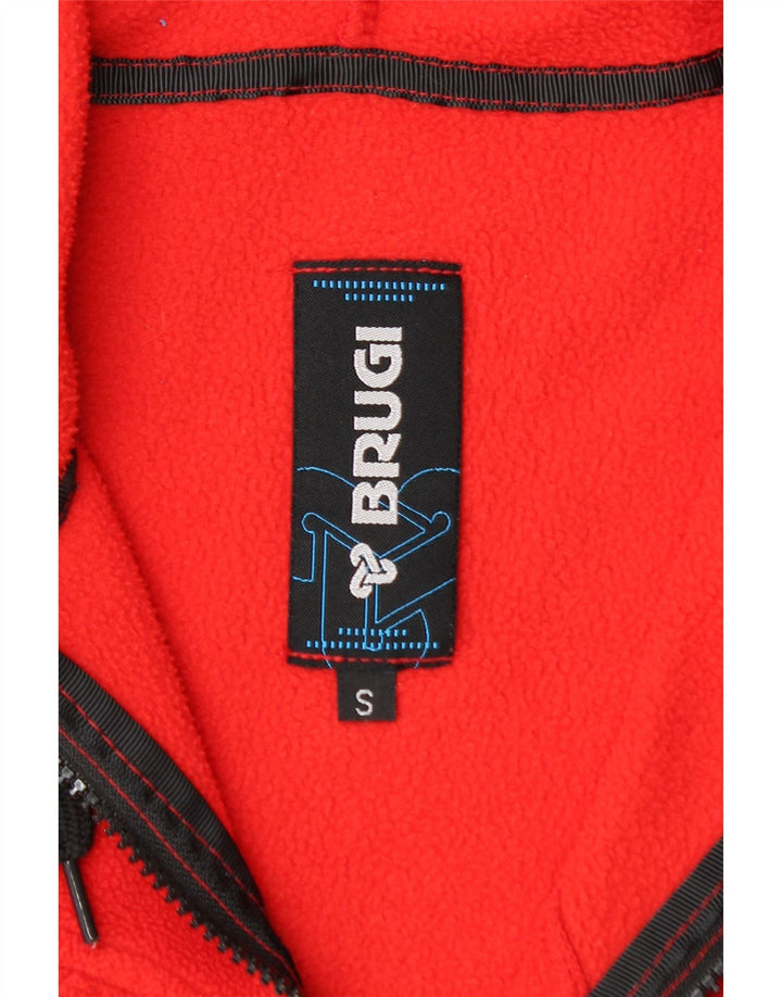 Jachetă fleece cu glugă pentru bărbați Brugi UK 36, roșu, poliester color bloc