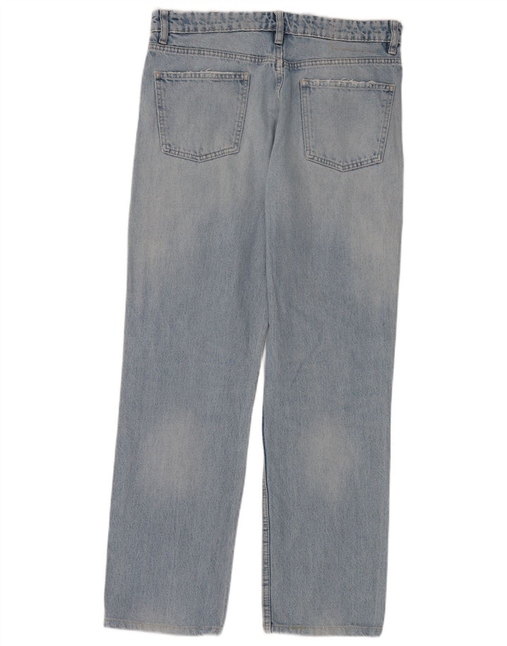 Blugi drepti pentru femei Zara EU 40 Medium W30 L30 Albastru