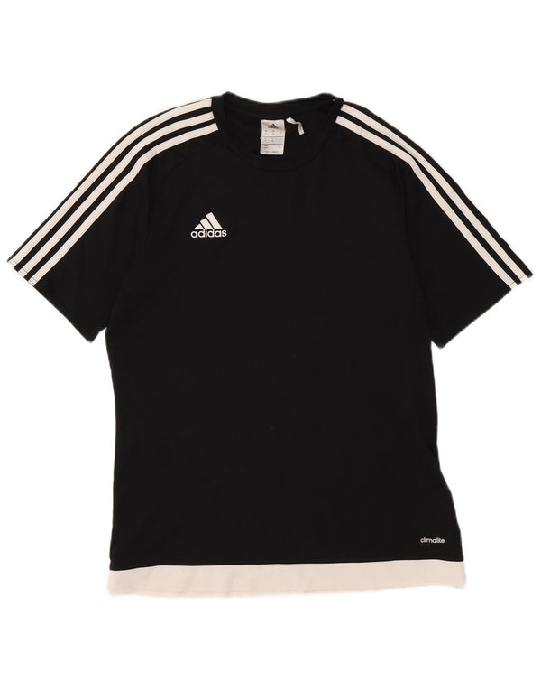 Tricou Adidas Climalite pentru bărbați Top Mediu Negru Poliester Colorblock
