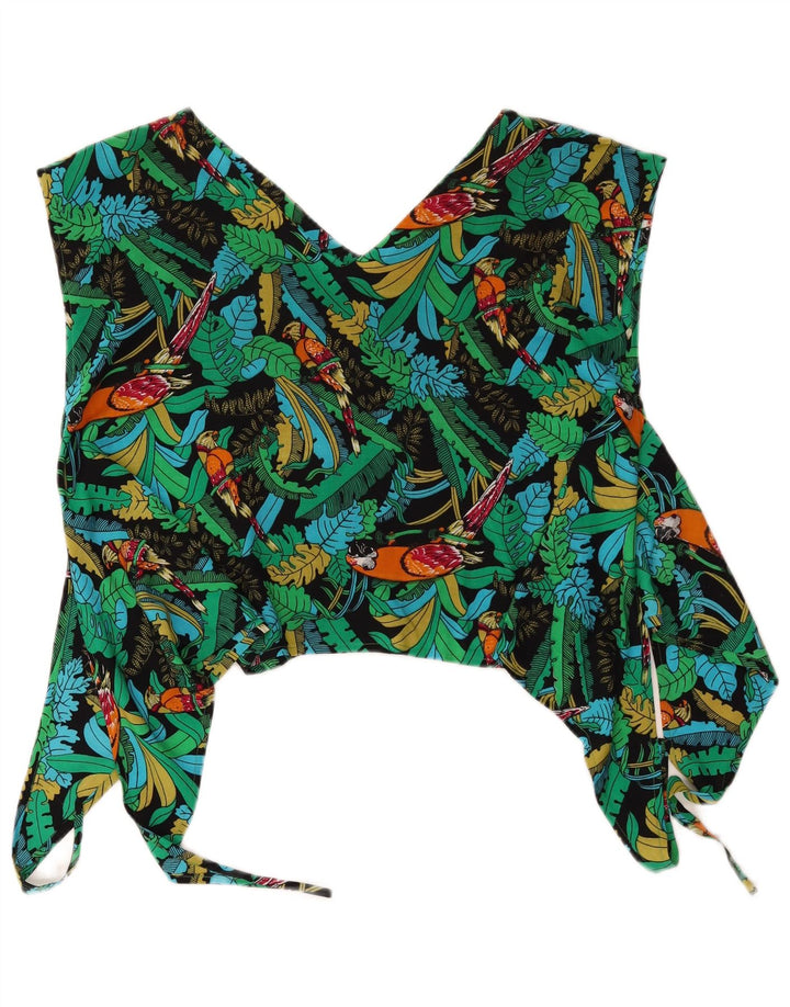 Set fuste 2 piese vintage pentru femei, mediu W26, verde, floral, hawaian