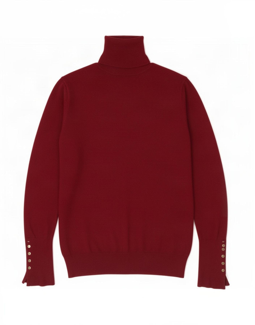 Pulover pentru femei cu gât rulat Zara UK 12 Burgundy mediu