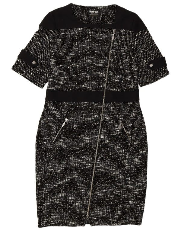 Rochie Bodycon Barbour pentru femei UK 14, mare, negru, bumbac cu pete