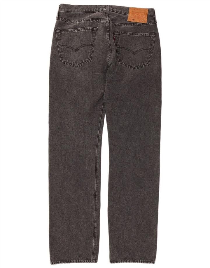 Blugi 501 drepti pentru bărbați Levi's W33 L32 bumbac gri