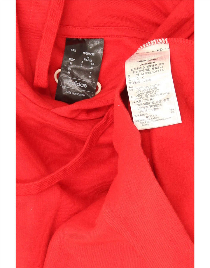 Pulover Adidas pentru bărbați, bumbac roșu mediu