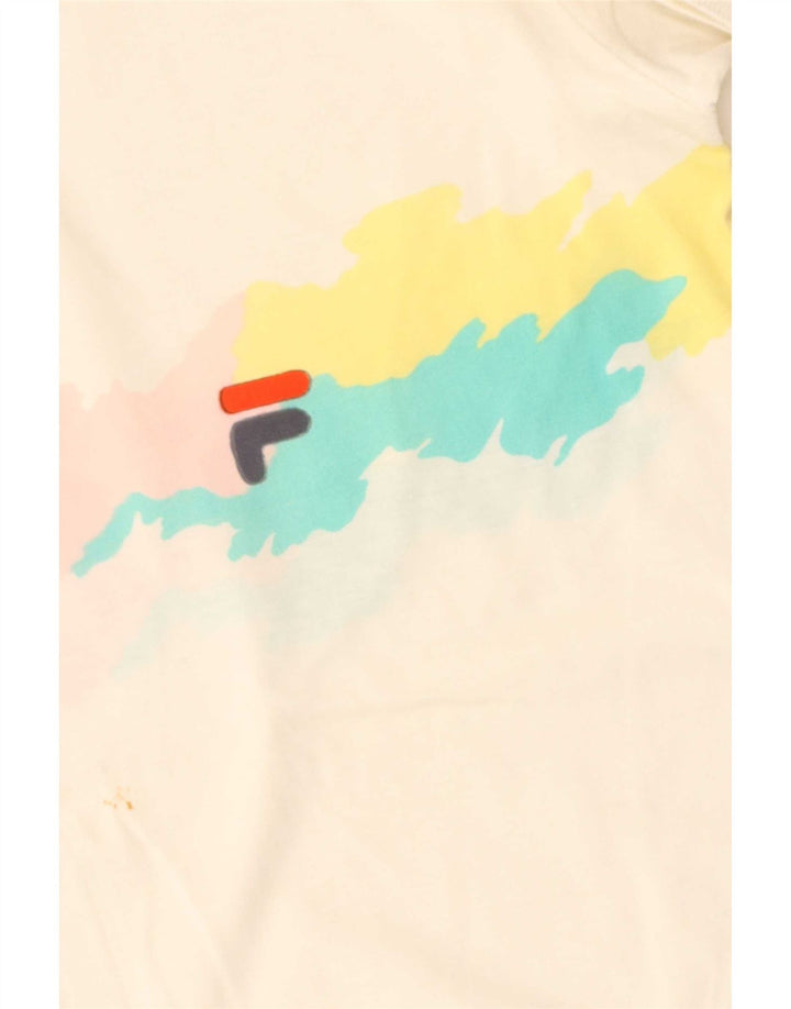 Tricou polo Fila pentru bărbați IT 54 XL Alb Tie Dye