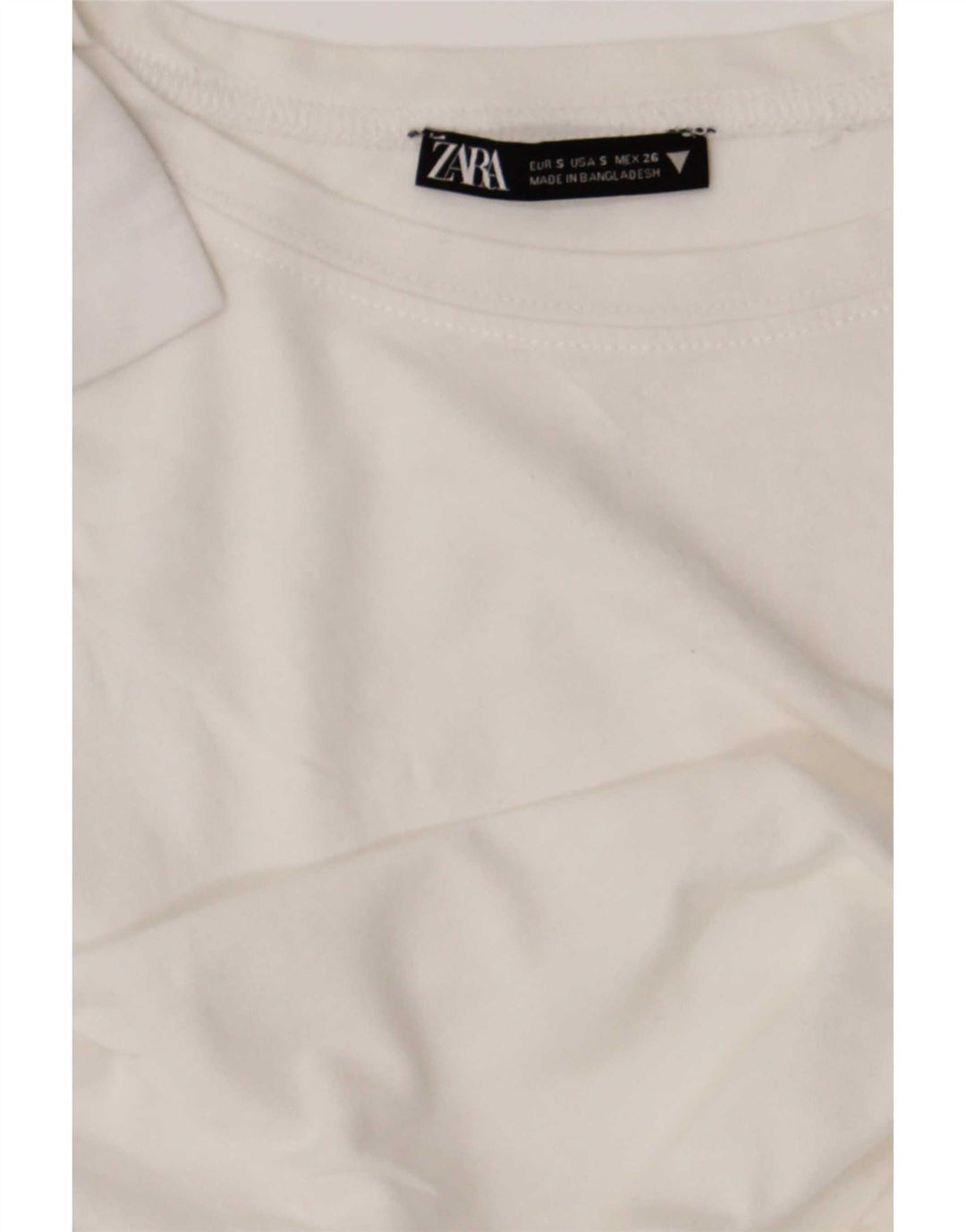 Tricou Crop pentru femei Zara UK 10 Small White