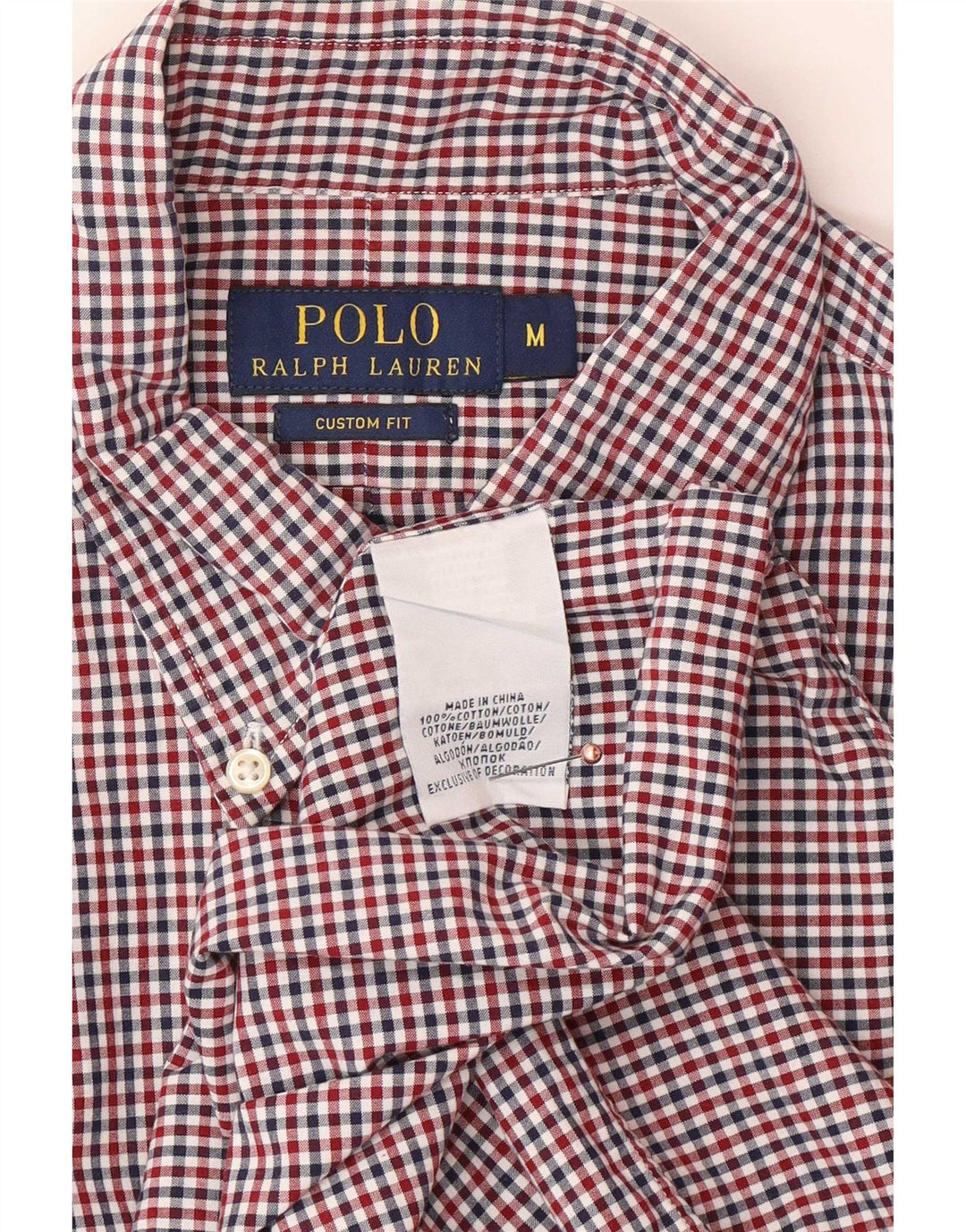 Cămașă personalizată Polo Ralph Lauren pentru bărbați, bumbac vichy multicolor mediu