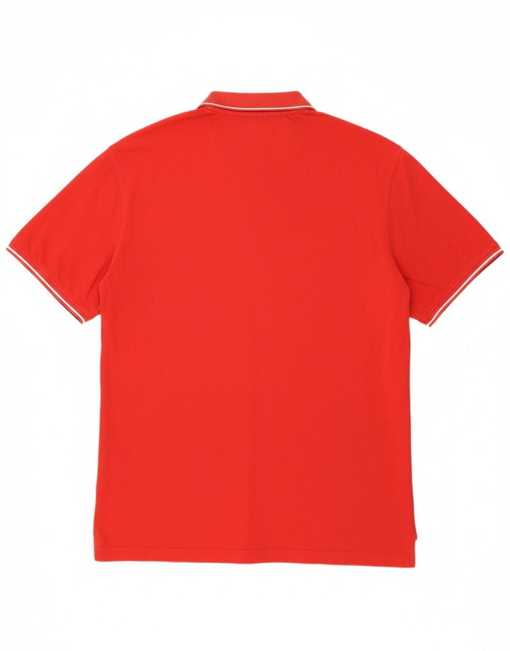 BUGATTI Mens Polo Shirt 4XL Red Cotton