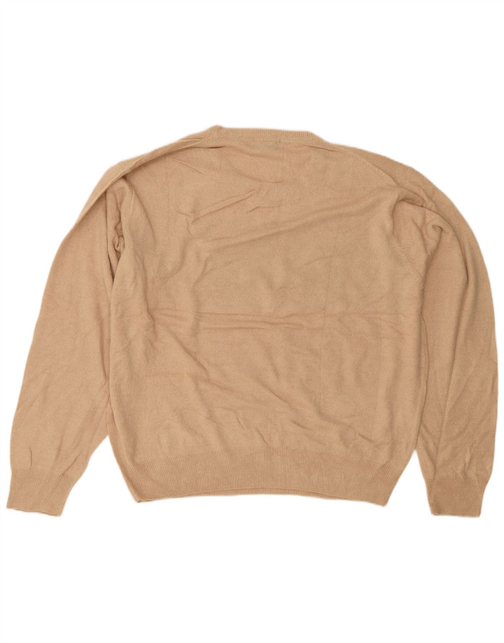 Pulover pentru bărbați DOCKERS cu decolteu rotund XL poliacrilic cu dungi bej