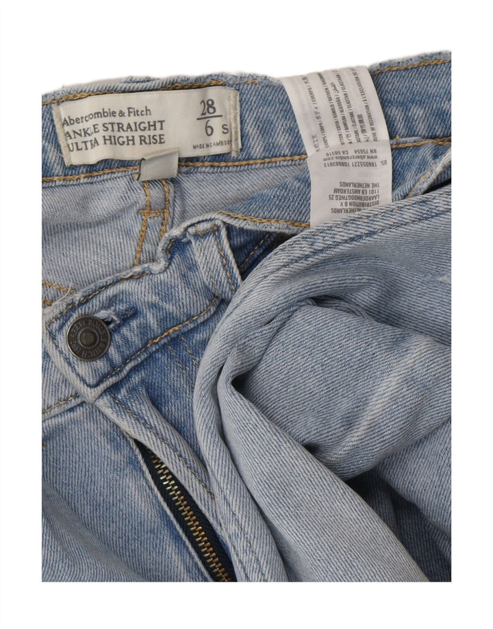 ABERCROMBIE & FITCH Blugi drepti pentru femei US 6 Medium W28 L24 Albastru