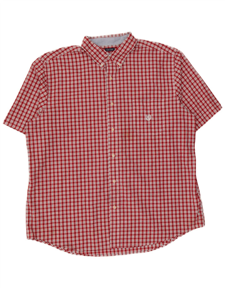 Cămașă cu mânecă scurtă Chaps pentru bărbați, cu mânecă scurtă, 2XL, roșu, din bumbac