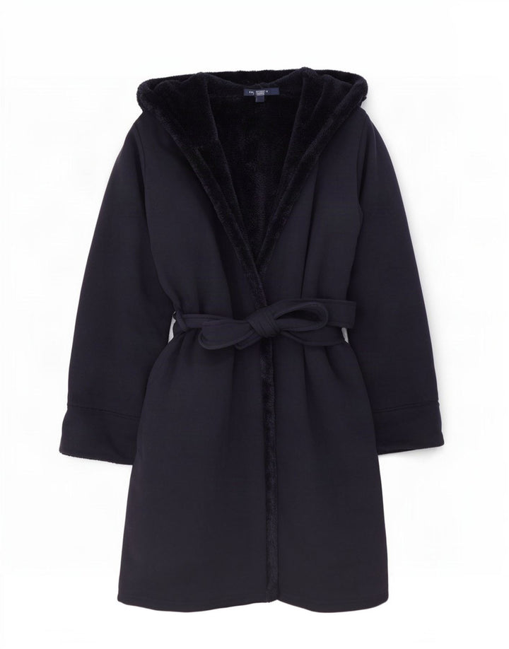 Pardesiu Sherpa supradimensionat pentru femei Lands End UK 10 Mic bleumarin