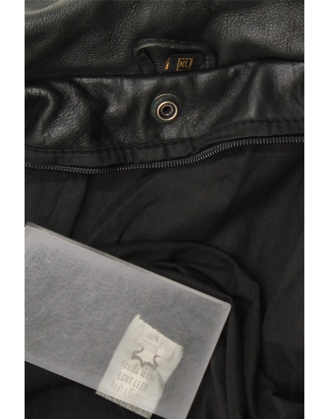 Jachetă militară din piele vintage pentru bărbați UK 42 XL din piele neagră