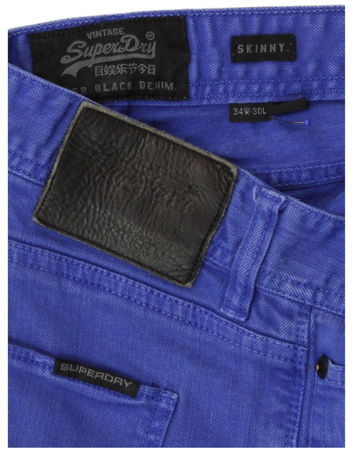 Blugi skinny pentru bărbați Superdry W34 L30 albastru