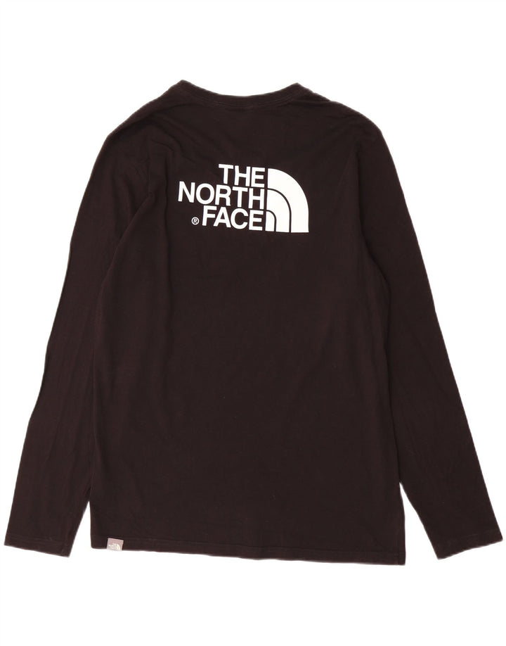 Top pentru bărbați The North Face cu mânecă lungă, bumbac mediu negru