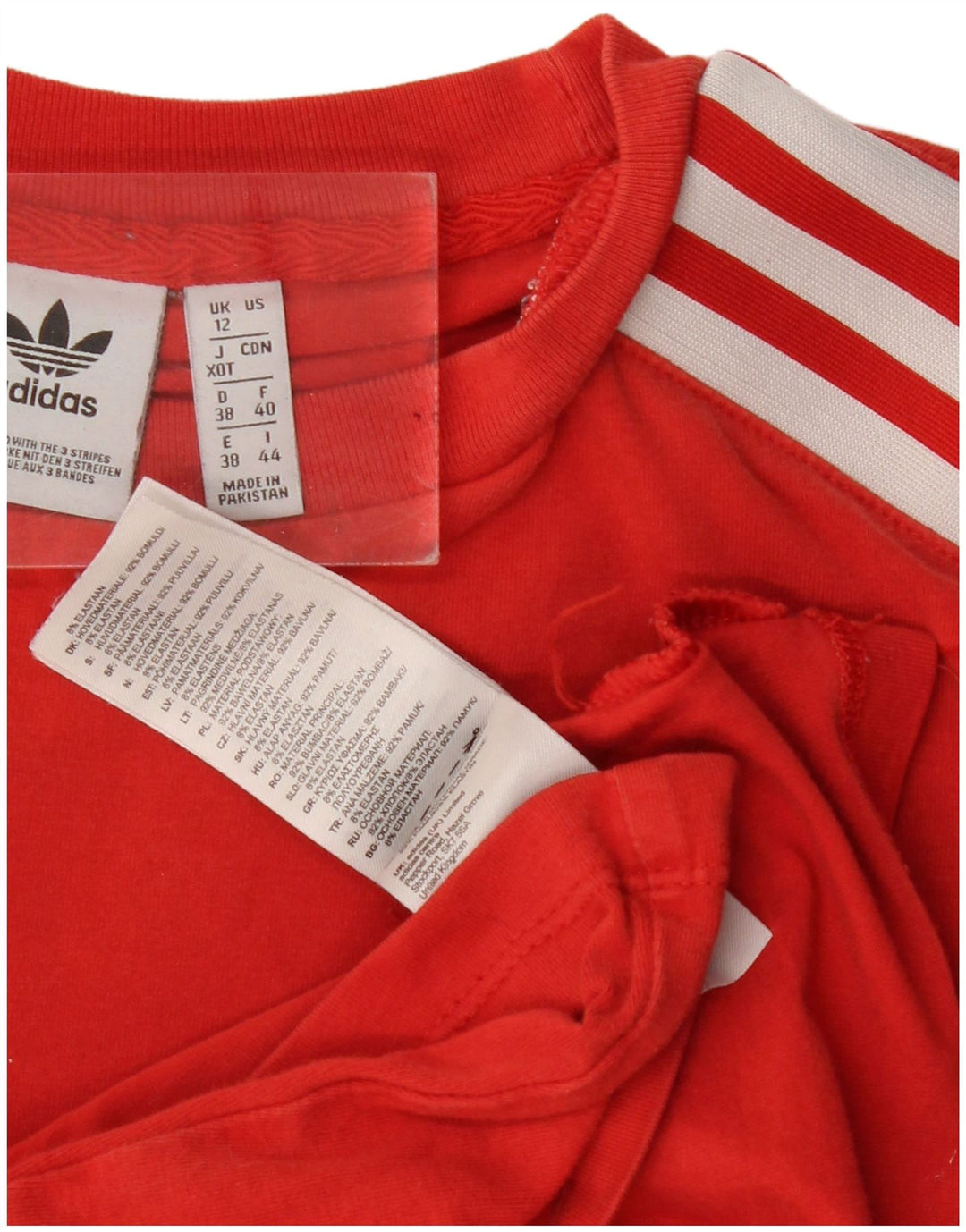 Tricou Adidas pentru femei Top UK 12 Medium Red Bumbac
