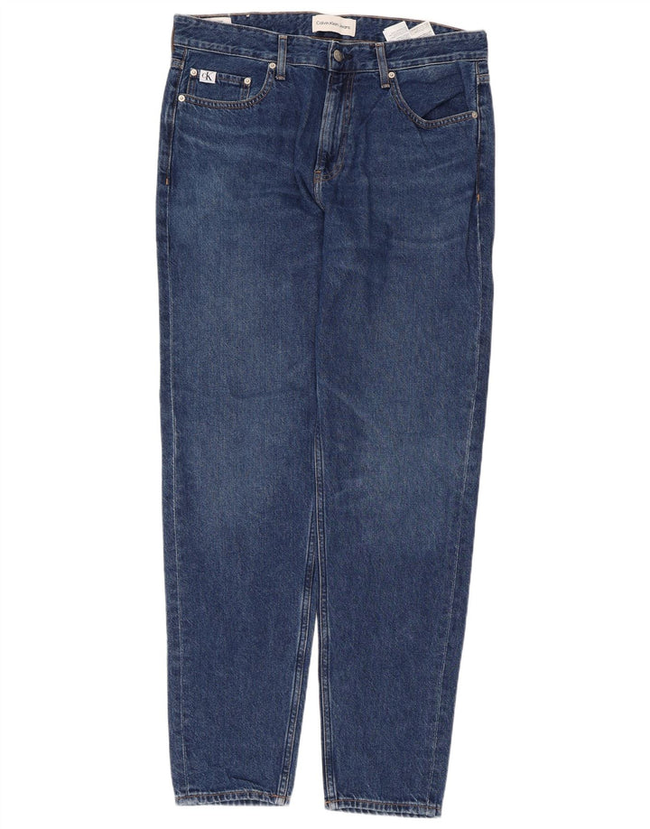 Blugi conici pentru bărbați Calvin Klein W32 L32 Bumbac albastru