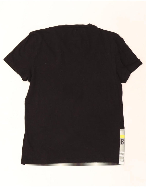 Tricou grafic pentru bărbați Bikkembergs Top XL, bumbac color bloc negru