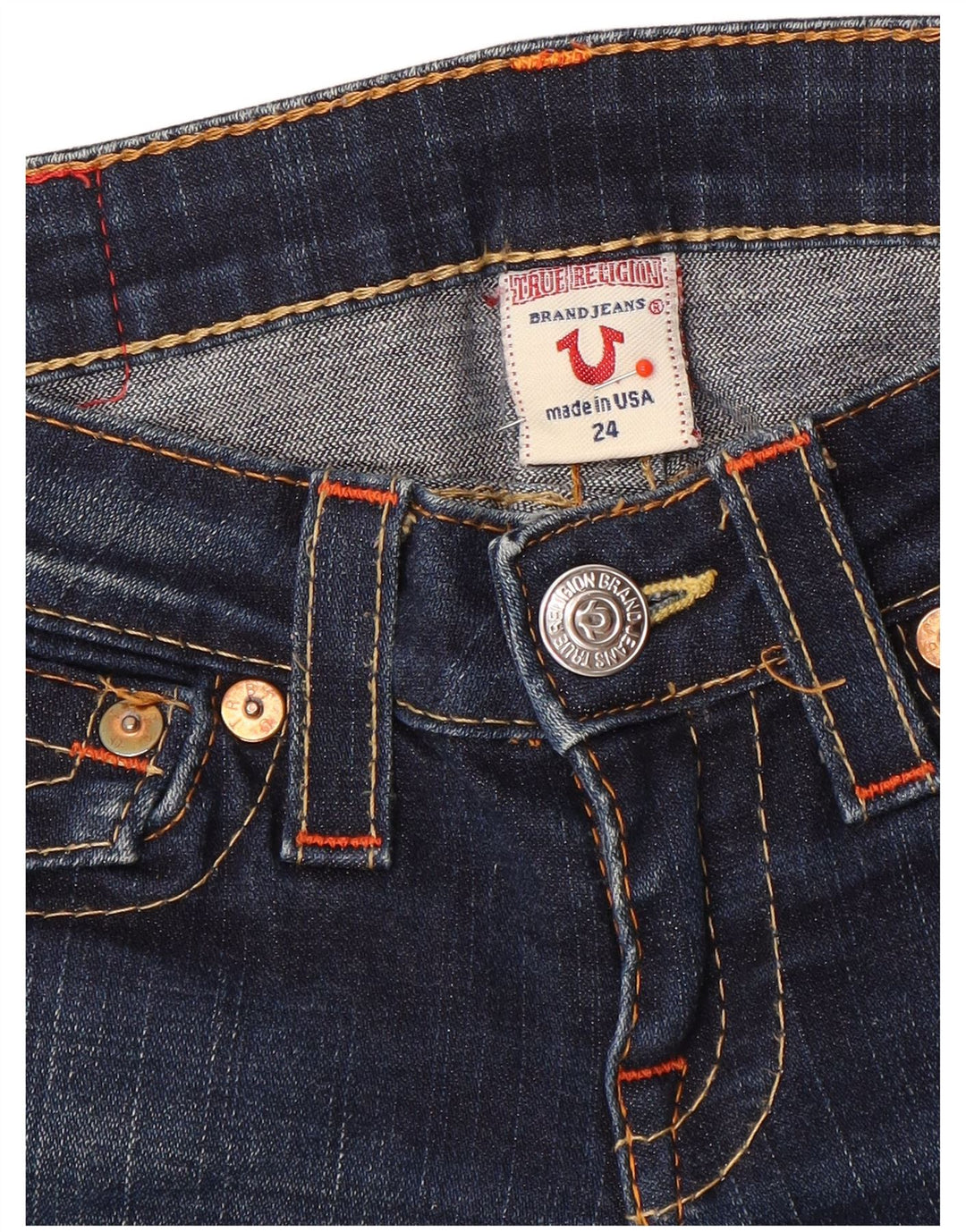 True Religion Blugi Slim Bootcut W24 L33 Bumbac Albastru