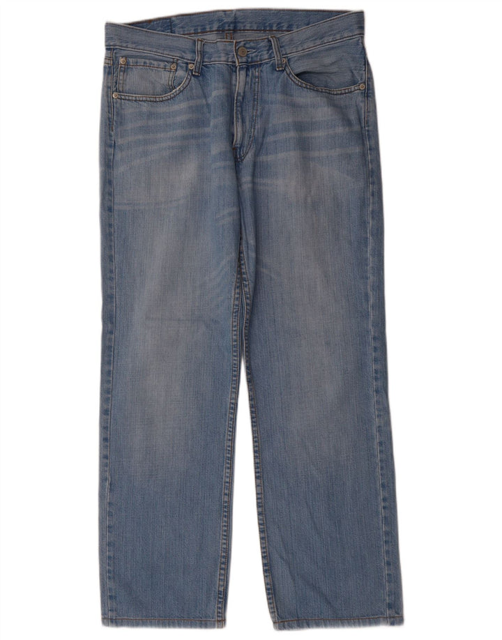 LEVI'S Mens Straight Jeans W34 L29 Blue Cotton