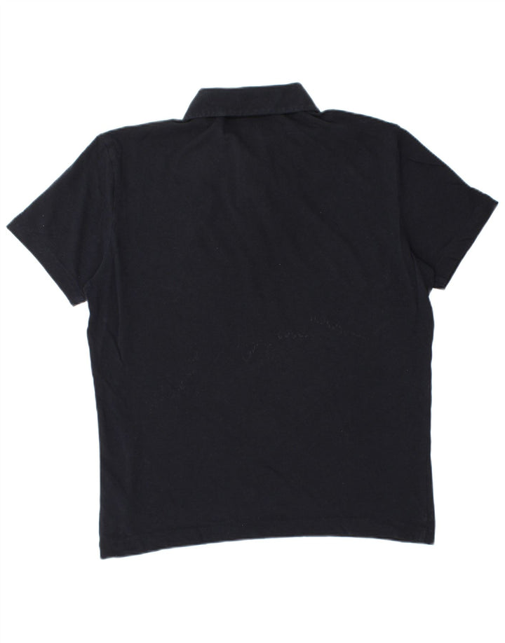 Tricou polo Massimo Dutti pentru bărbați, bumbac, albastru bleumarin mediu