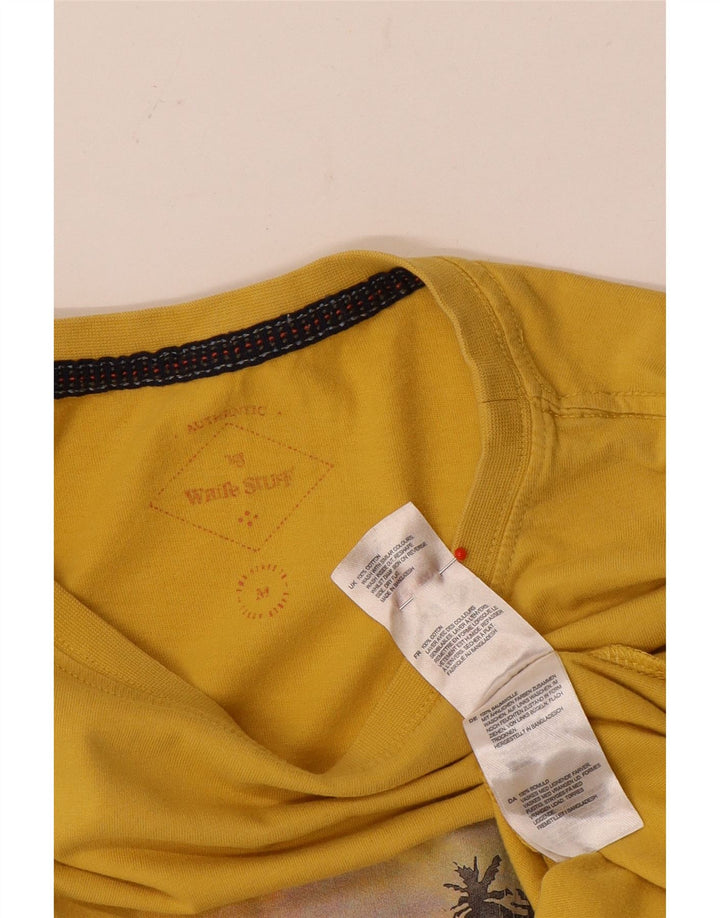 White Stuff Tricou grafic pentru bărbați Top Bumbac galben mediu