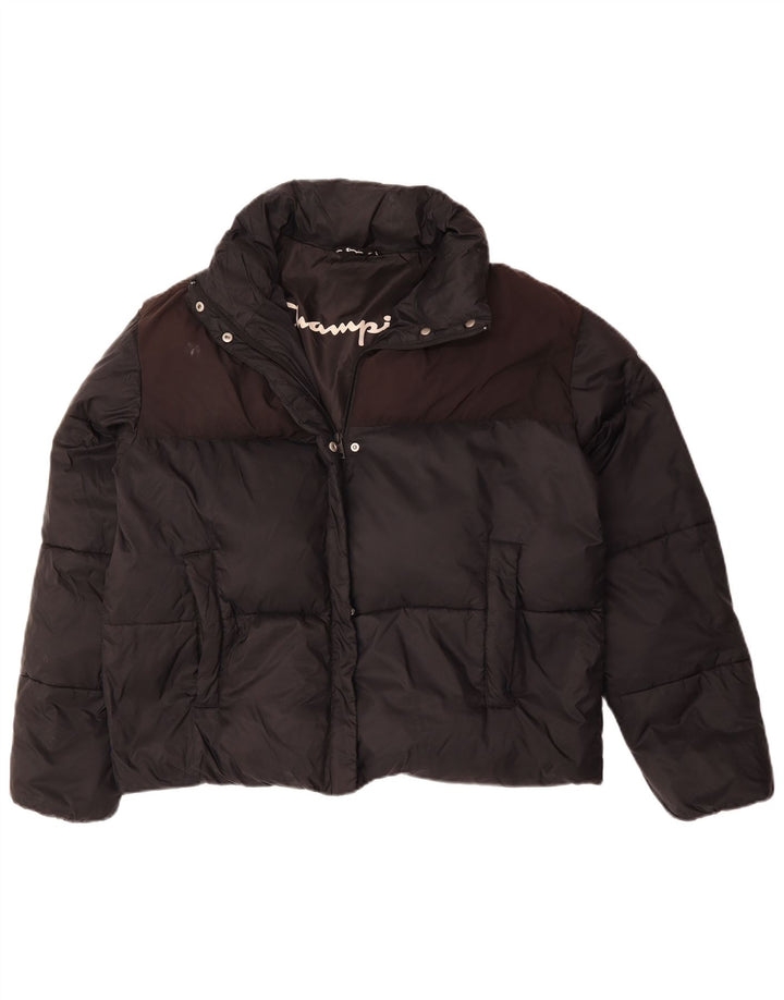 Jachetă căptușită pentru femei CHAMPION, cu ajustare largă, UK 18 XL, negru, color block