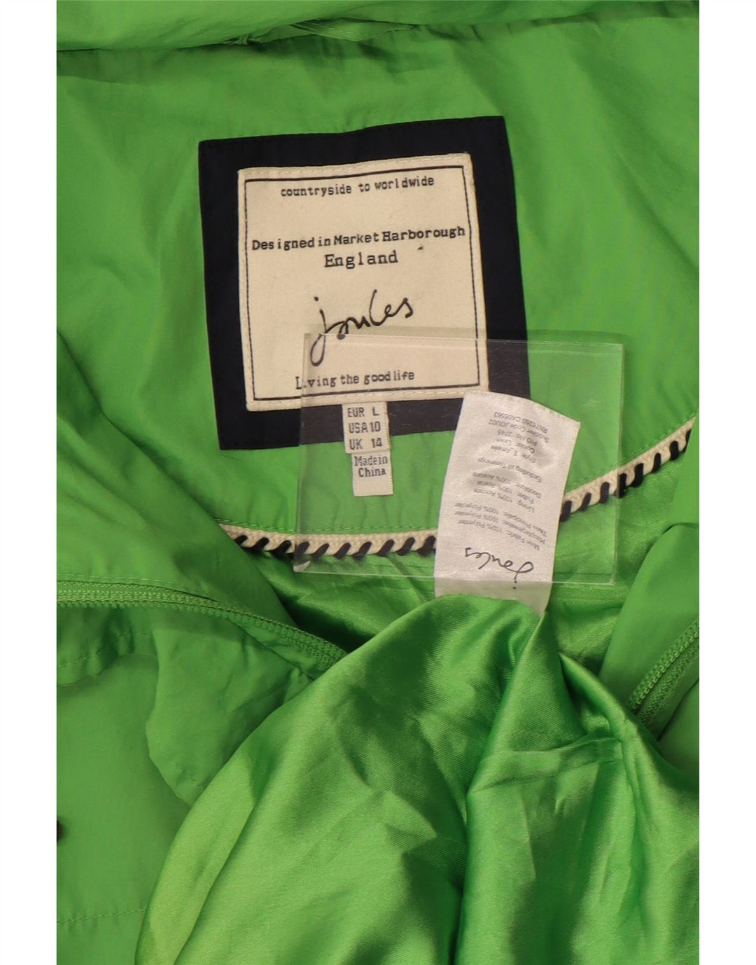 Trench pentru femei Joules UK 14 Poliester verde mare