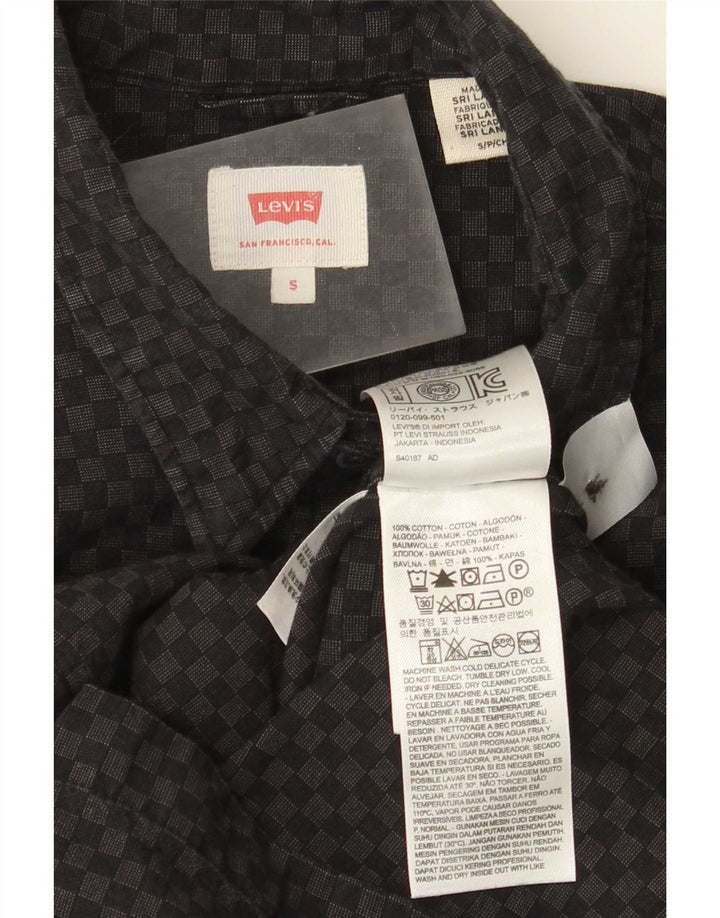 Cămașă Levi's Bărbați Mic Negru Geometric Bumbac