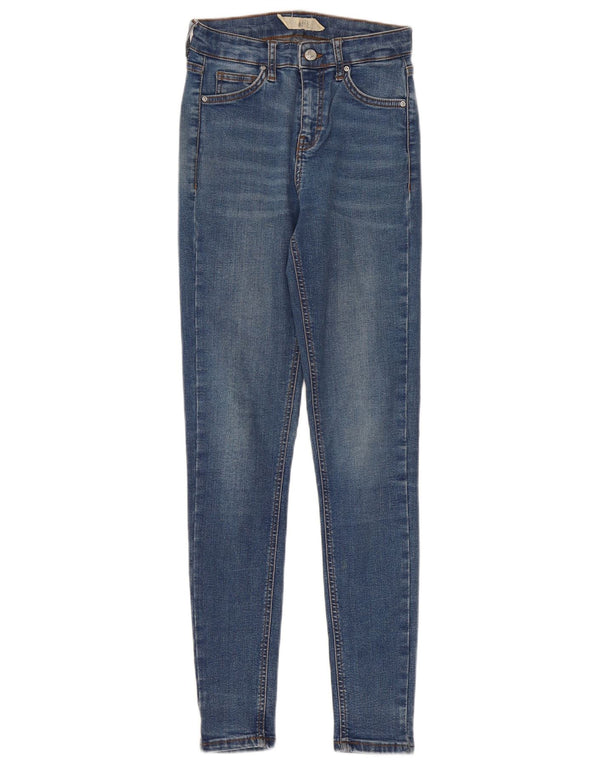 Topshop Womens Skinny Jeans W26 L29 Blue Cotton