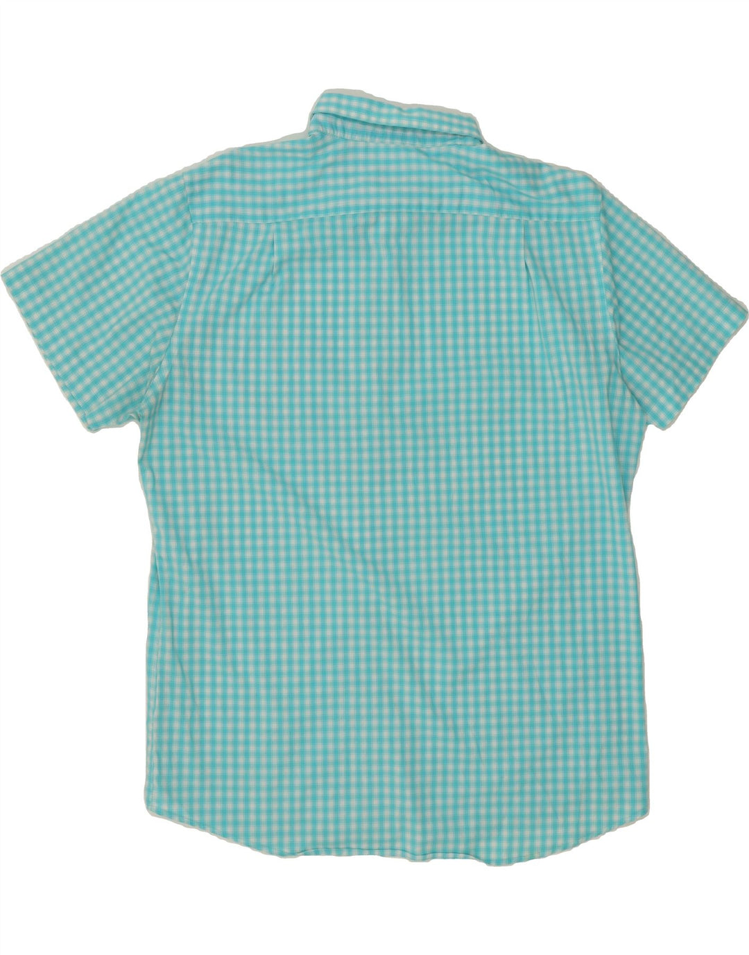 IZOD Mens Short Sleeve Shirt XL Blue Check Cotton Vintage Izod and Second-Hand Izod from Messina Hembry 