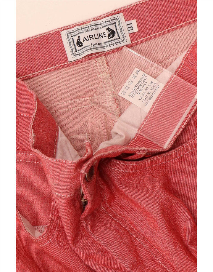Blugi drepți de damă vintage W31 L30 bumbac roșu