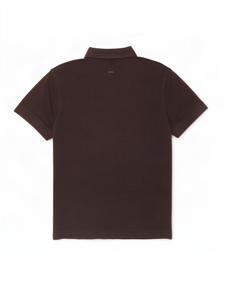 Tricou polo pentru bărbați Hugo Boss, bumbac negru mare