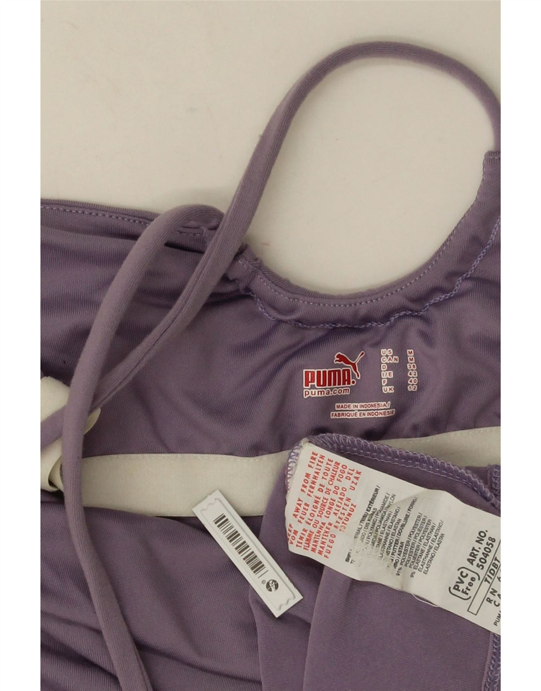 Puma Womens Halter Top UK 12 Medium Purple Poliamidă