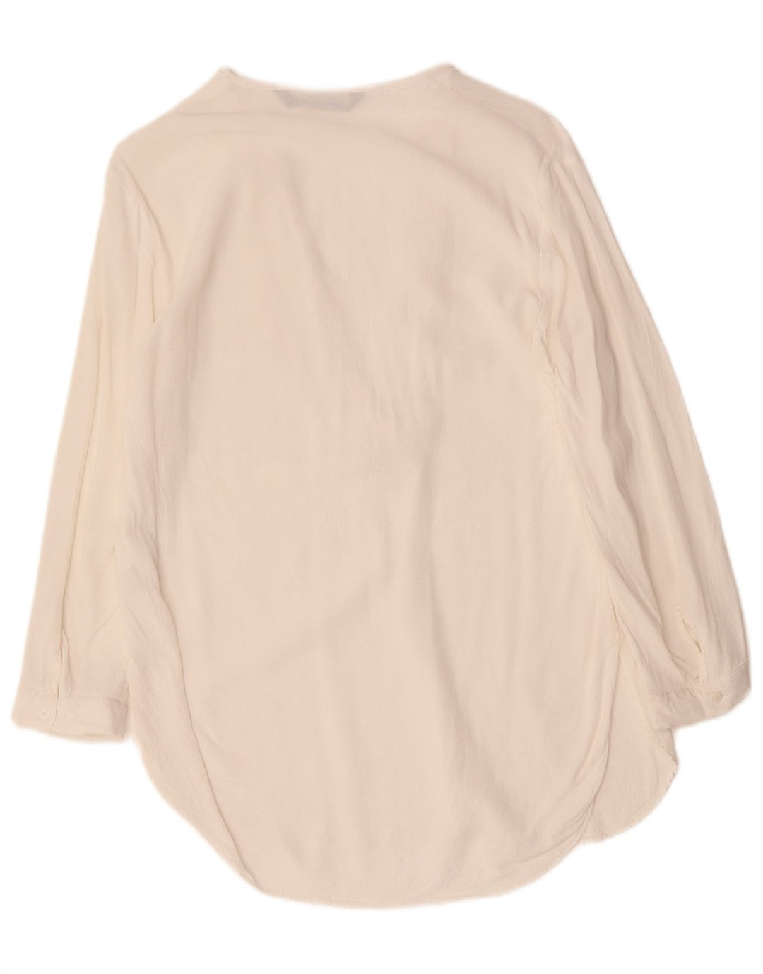 Bluză ZARA pentru femei cu mâneci 3/4, UK 14, viscoză albă medie