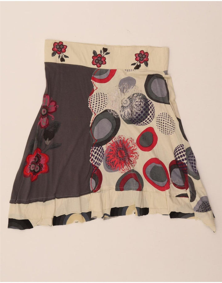 Fusta asimetrică pentru femei DESIGUAL XL W32, multicoloră, florală