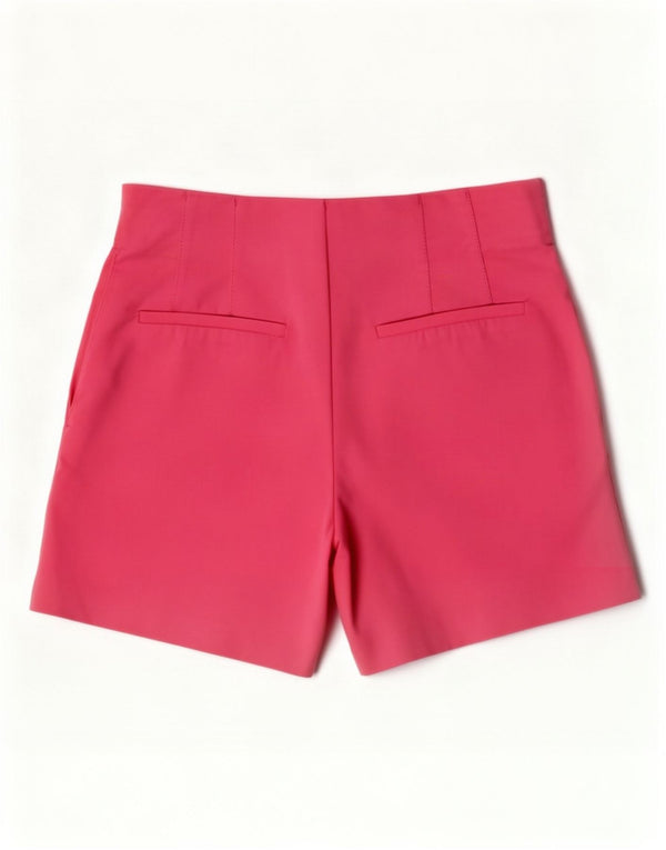 Pantaloni scurți casual pentru femei cu talie înaltă Zara XS W24 bumbac roz