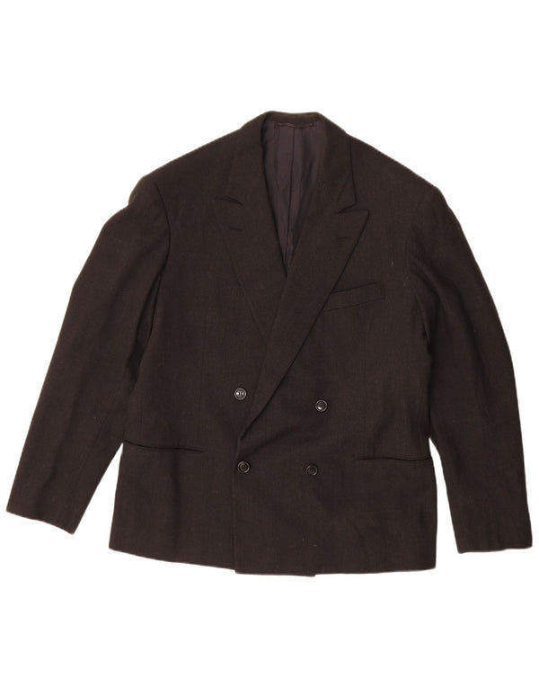 Jachetă vintage pentru bărbați cu două piepturi, UK 38 Medium Black