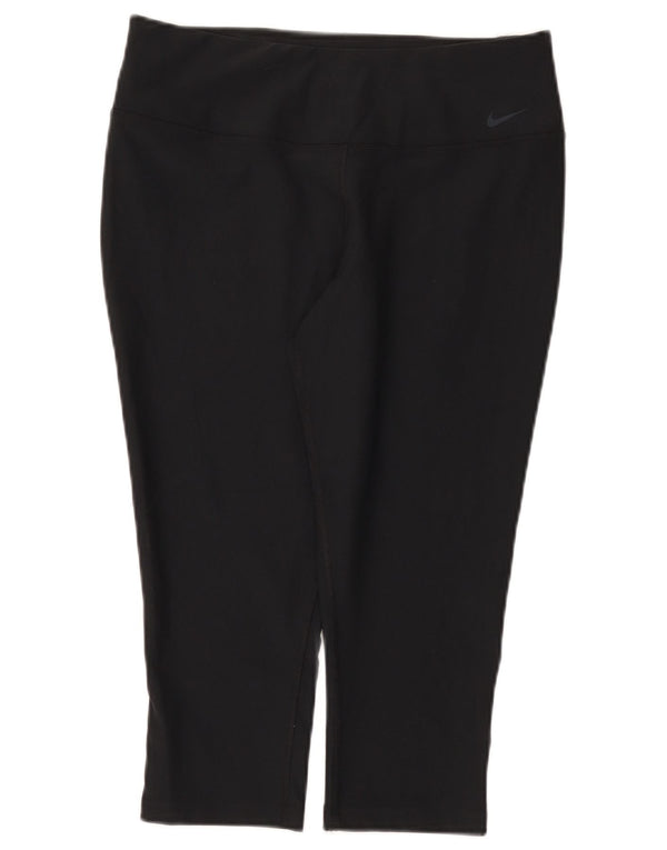Leggings capri Nike Dri Fit pentru femei UK 14 Poliester negru mare