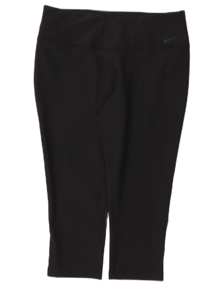 Leggings capri Nike Dri Fit pentru femei UK 14 Poliester negru mare