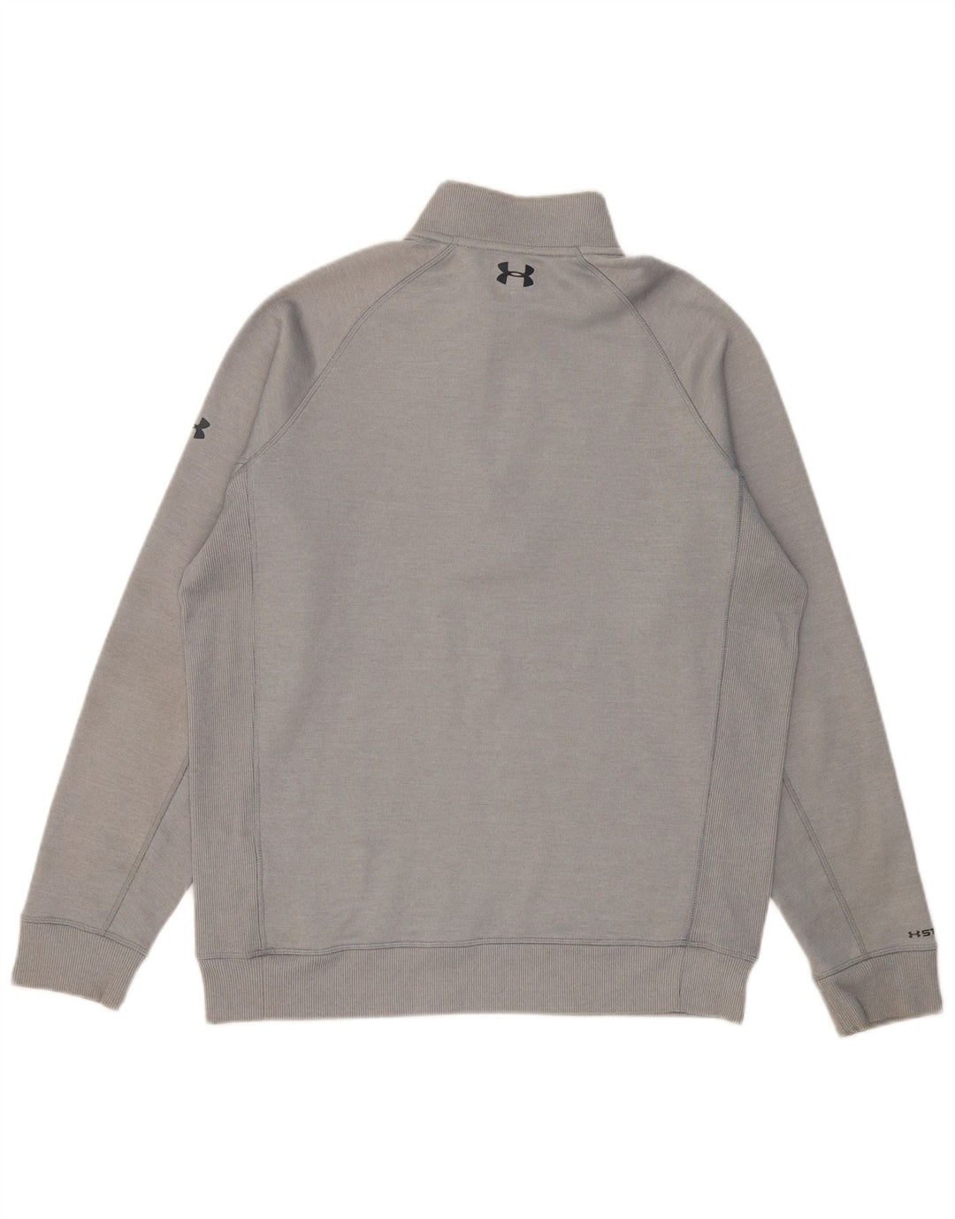 UNDER ARMOUR Mens Cold Gear Zip Neck Sweatshirt Jumper Large Grey