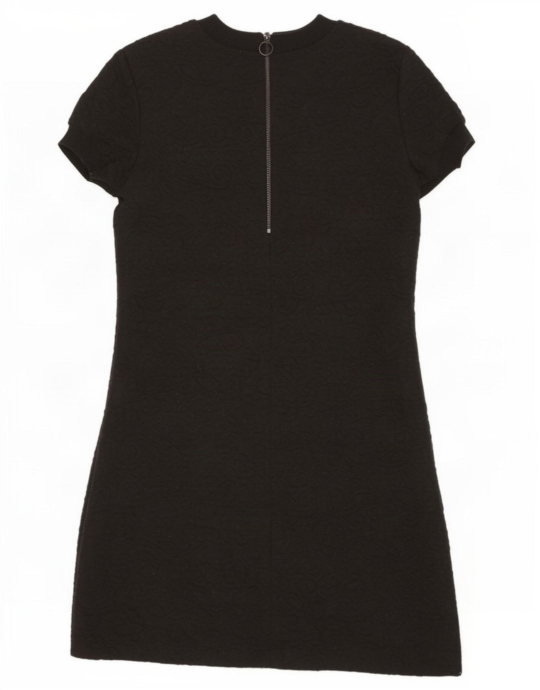 Rochie de bază cu mâneci scurte pentru femei Zara UK 10 Poliester Paisley negru mic