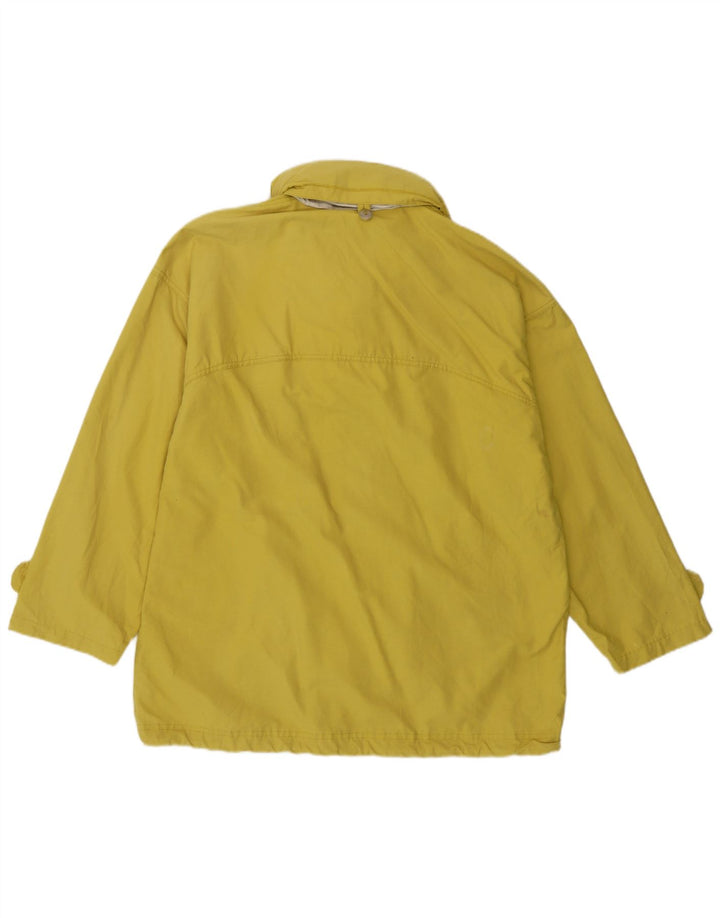 Jachetă vintage cu glugă pentru femei UK 16 Large Yellow