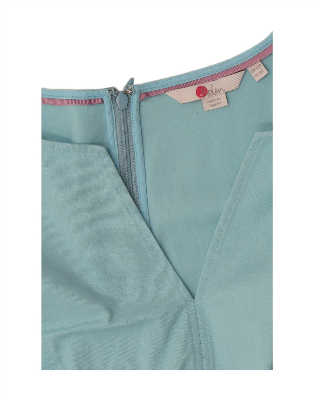 Rochie Boden pentru femei fără mâneci, UK 12, bumbac albastru mediu