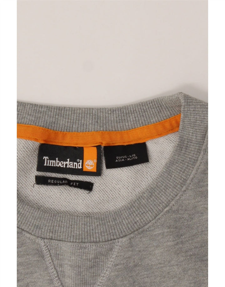 TIMBERLAND Womens Regular Fit Sweatshirt Jumper UK 16 Large Grey Cotton Vintage Timberland and Second-Hand Timberland from Messina Hembry 