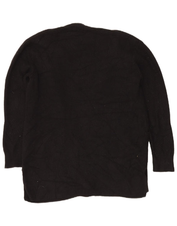 Pulover cardigan deschis pentru femei Marks & Spencer UK 14 mare, negru, viscoză