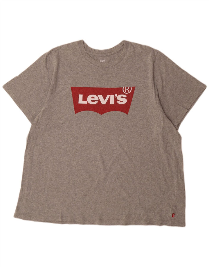 Tricou cu grafic Levi's pentru bărbați Top 2XL, bumbac cu pete gri