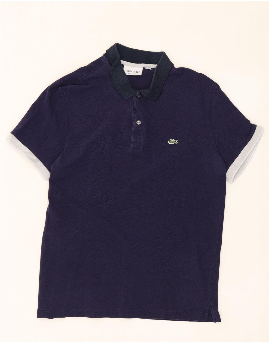 Tricou polo LACOSTE pentru bărbați, cu formă regulată, mărimea 4, bumbac bleumarin mediu