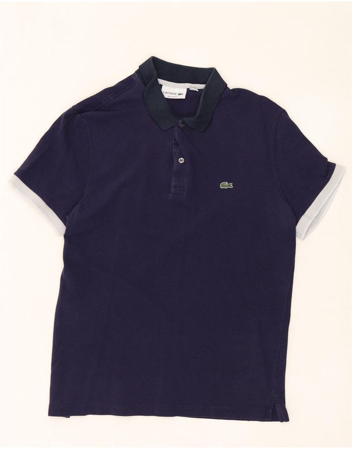 Tricou polo LACOSTE pentru bărbați, cu formă regulată, mărimea 4, bumbac bleumarin mediu